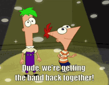 Phineas And Ferb Band Back Together GIF - Phineas And Ferb Band Back Together Happy GIFs