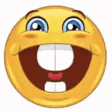 a smiley face with a big smile on it and a big mouth .
