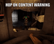 Content Warning Content Warning Game GIF - Content Warning Content Warning Game Hop On GIFs