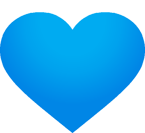 Blue Heart Heart Sticker - Blue Heart Heart Joypixels Stickers