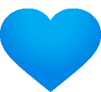 Blue Heart Heart Sticker - Blue Heart Heart Joypixels Stickers