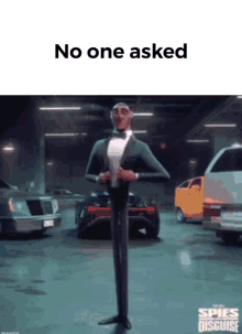 Spies In Disguise No One Asked GIF - Spies In Disguise No One Asked No One Cares GIFs