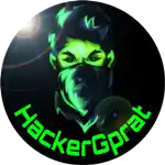 a hacker gprat logo with a man wearing a green mask