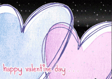 Happy Valentines Day Blue Heart GIF - Happy Valentines Day Blue Heart Pink Heart GIFs