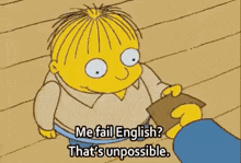 The Simpsons Ralph Wiggum GIF - The Simpsons Ralph Wiggum Me Fail English GIFs
