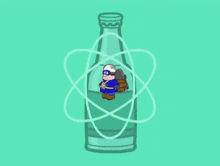 a cartoon character wearing a white helmet and goggles