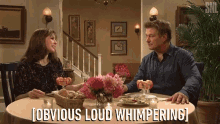 Obvious Loud Whispering Dinner GIF - Obvious Loud Whispering Dinner Eating GIFs