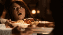 emma stone easy a hungry when yo u see your food when the waiter brings your food