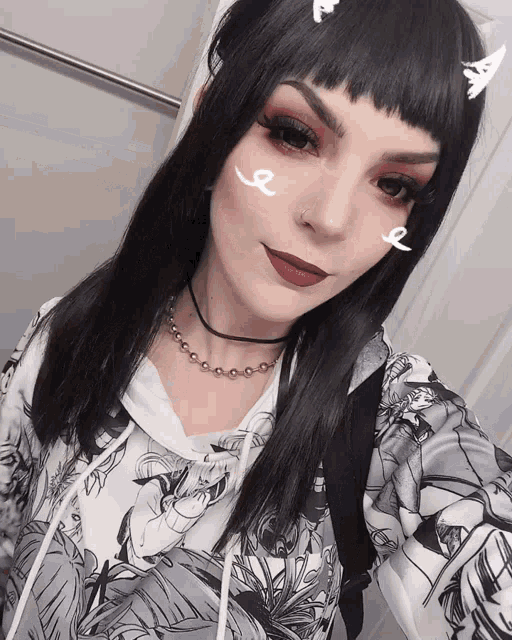 Cute Goth Makeup Anime Girl - Skin 1