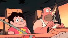 Steven Riding In His Dad'S Van - Van GIF - Steven Universe Riding GIFs