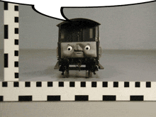 a train with a speech bubble above it