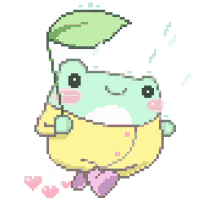 pixel frog cute