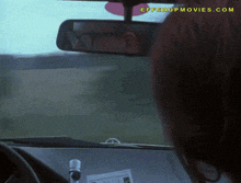 a woman driving a car with the website effedupmovies.com on the bottom of the screen