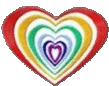 Love Heart Sticker - Love Heart Rainbow Heart Stickers