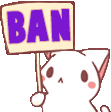 Ban Cute Sticker - Ban Cute Sign Stickers