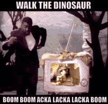 Walk The Dinosaur Was Not Was GIF - Walk The Dinosaur Was Not Was Boom Boom GIFs