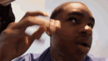 Checking Hair Out Rubbing Temple Of Head GIF - Checking Hair Out Rubbing Temple Of Head Feeling Forehead GIFs