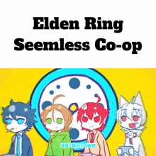 elden ring seemless co-op is written on a poster