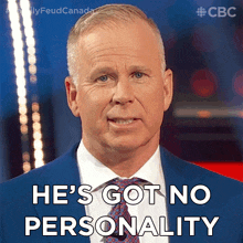 He'S Got No Personality Gerry Dee GIF - He'S Got No Personality Gerry Dee Family Feud Canada GIFs