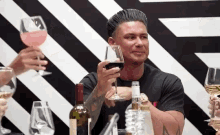 wine cheer toast lets drink to that celebration pauly d