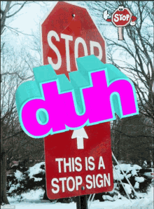 Stop Duh GIF - Stop Duh This Is A Stop Sign GIFs
