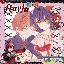 a picture of a boy and a girl with the name hayja