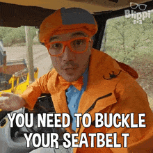 You Need To Buckle Your Seatbelt Blippi GIF - You Need To Buckle Your Seatbelt Blippi Blippi Wonders Educational Cartoons For Kids GIFs