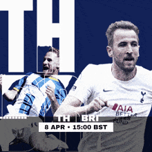 a soccer game is being played on april 8th at 15:00