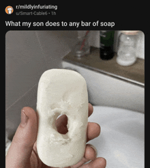 What My Son Does To Any Bar Of Soap Reddit GIF