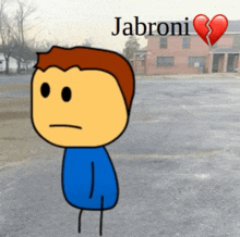 a cartoon of a man with the name jabroni on it