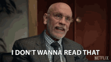 I Dont Wanna Read That Dr Adrian Mallory GIF - I Dont Wanna Read That Dr Adrian Mallory John Malkovich GIFs