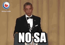 No Sa Mic Drop GIF - No Sa Mic Drop Obama GIFs