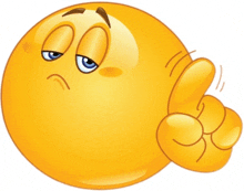 a yellow smiley face giving a thumbs down sign