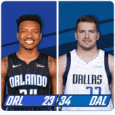 Orlando Magic (23) Vs. Dallas Mavericks (34) First-second Period Break GIF - Nba Basketball Nba 2021 GIFs
