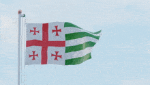 a flag that has a cross on it