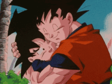 Goku Abraça Goten Goku E Goten GIF