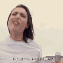 Fuck All Your Fuckers I Drink GIF - Key Of Awesome Fuck You All Key Of Awesome You Tube GIFs