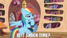 My Little Pony Rainbow Dash GIF - My Little Pony Rainbow Dash Is It Snack Time GIFs