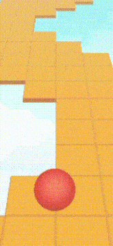 a water slide in a video game with a lot of red triangles coming out of it