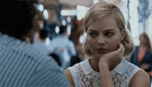 Margot Robbie Upset GIF - Margot Robbie Upset Nervous GIFs