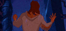 a cartoon drawing of a man with red hair