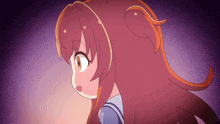 a cartoon drawing of a girl with long hair