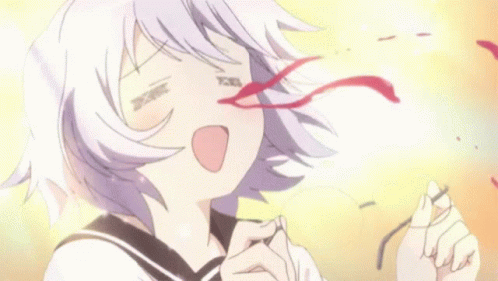 Anime Nose Bleed Kimihito Kurusu Shocked GIF | GIFDB.com