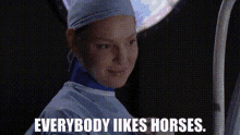 Greys Anatomy Izzie Stevens GIF - Greys Anatomy Izzie Stevens Everybody Likes Horses GIFs