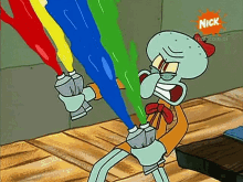 sponge bob square pants squid ward platoon color weapon