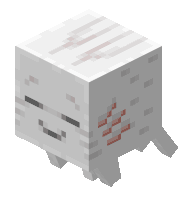 a minecraft block with a face and legs