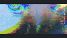 a colorful background with chinese writing on the bottom left