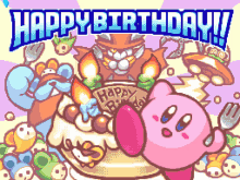 Kirby Happy Birthday GIF - Kirby Happy Birthday Squeak Squad GIFs
