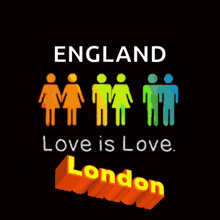 a poster that says " england love is love london "