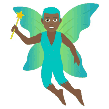 fairy joypixels man fairy pixie fairy wand